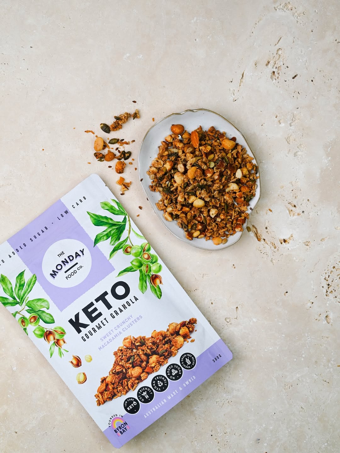 Sweet Crunchy Macadamia Clusters - Keto Granola (I'm Vegan)