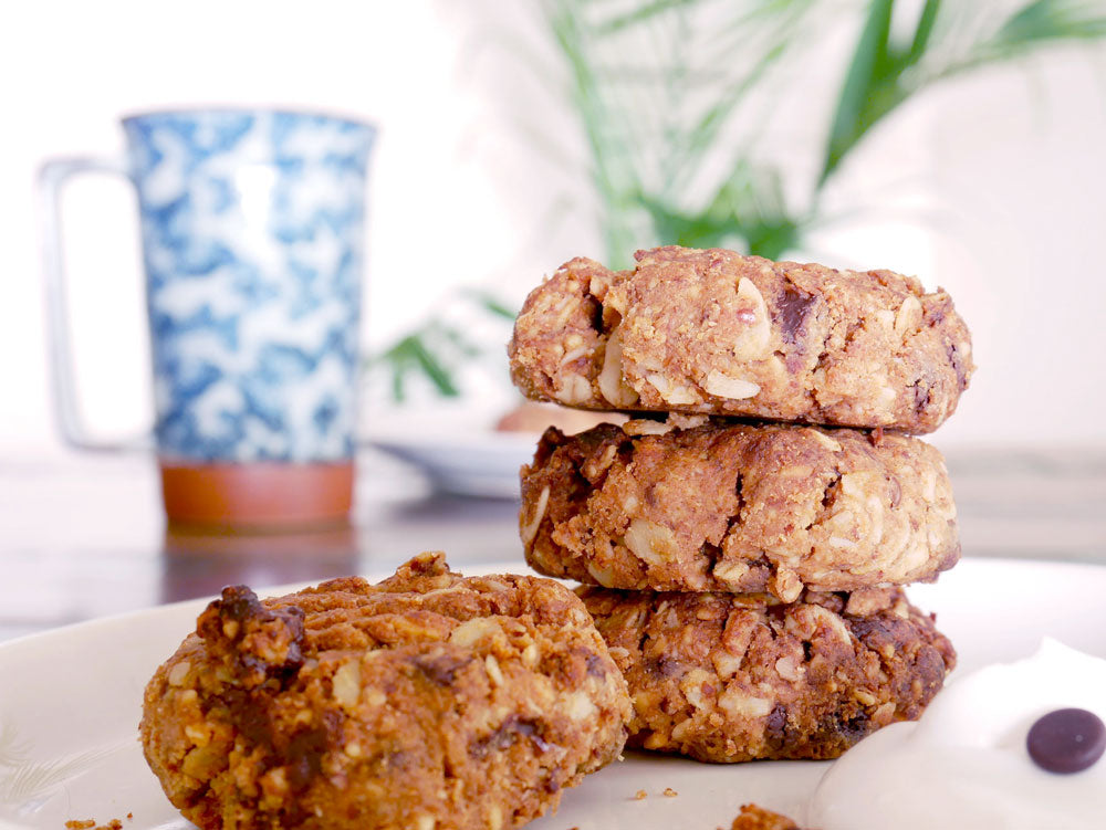 Peanut butter choc chip cookies (Makes 16)