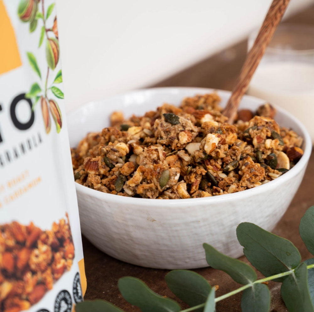 Crunchy Roast Almond & Cardamom - Keto Granola (I'm Vegan)