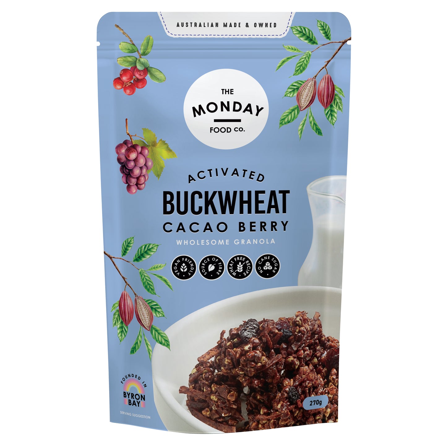 Activated Buckwheat Cacao Berry Granola