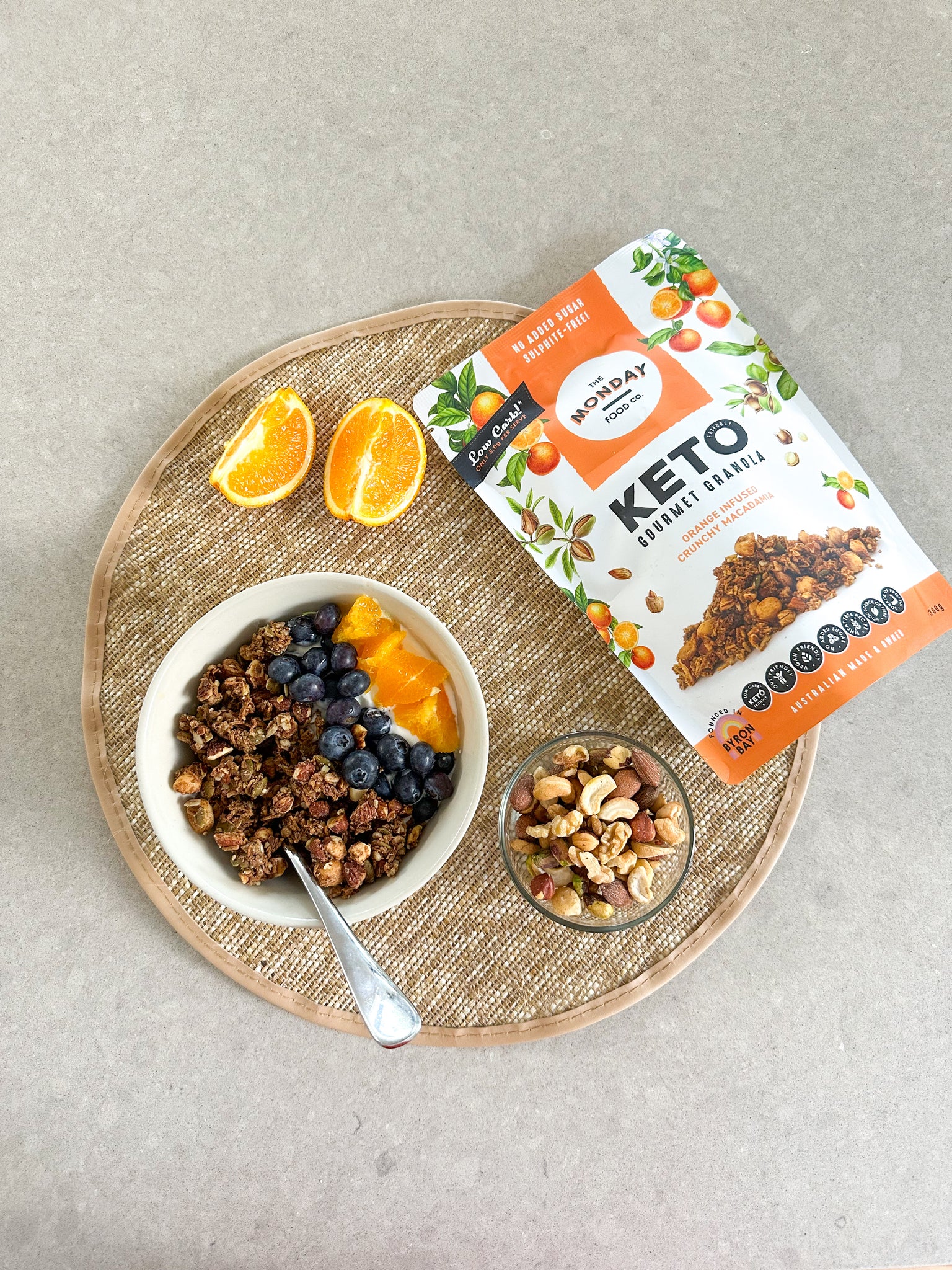 Orange-Infused Crunchy Macadamia - Keto Granola