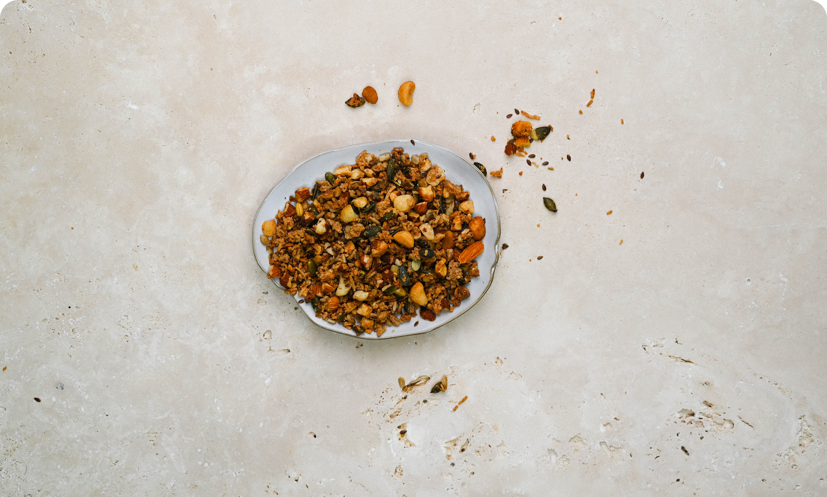 Keto Granola with Macadamia nuts and Almonds and low-carb ingredients