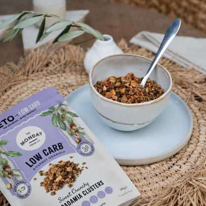 Sweet Crunchy Macadamia Clusters - Low Carb/ Keto Granola (I'm Vegan)