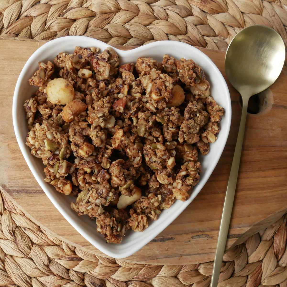Sweet Crunchy Macadamia Clusters - Low Carb/ Keto Granola (I'm Vegan)