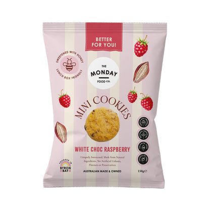 White Choc Raspberry Mini Cookies (Better for you)