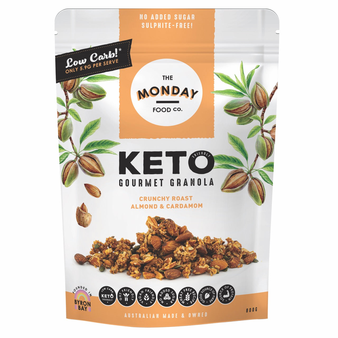 Crunchy Roast Almond & Cardamom - Keto Granola (I'm Vegan)