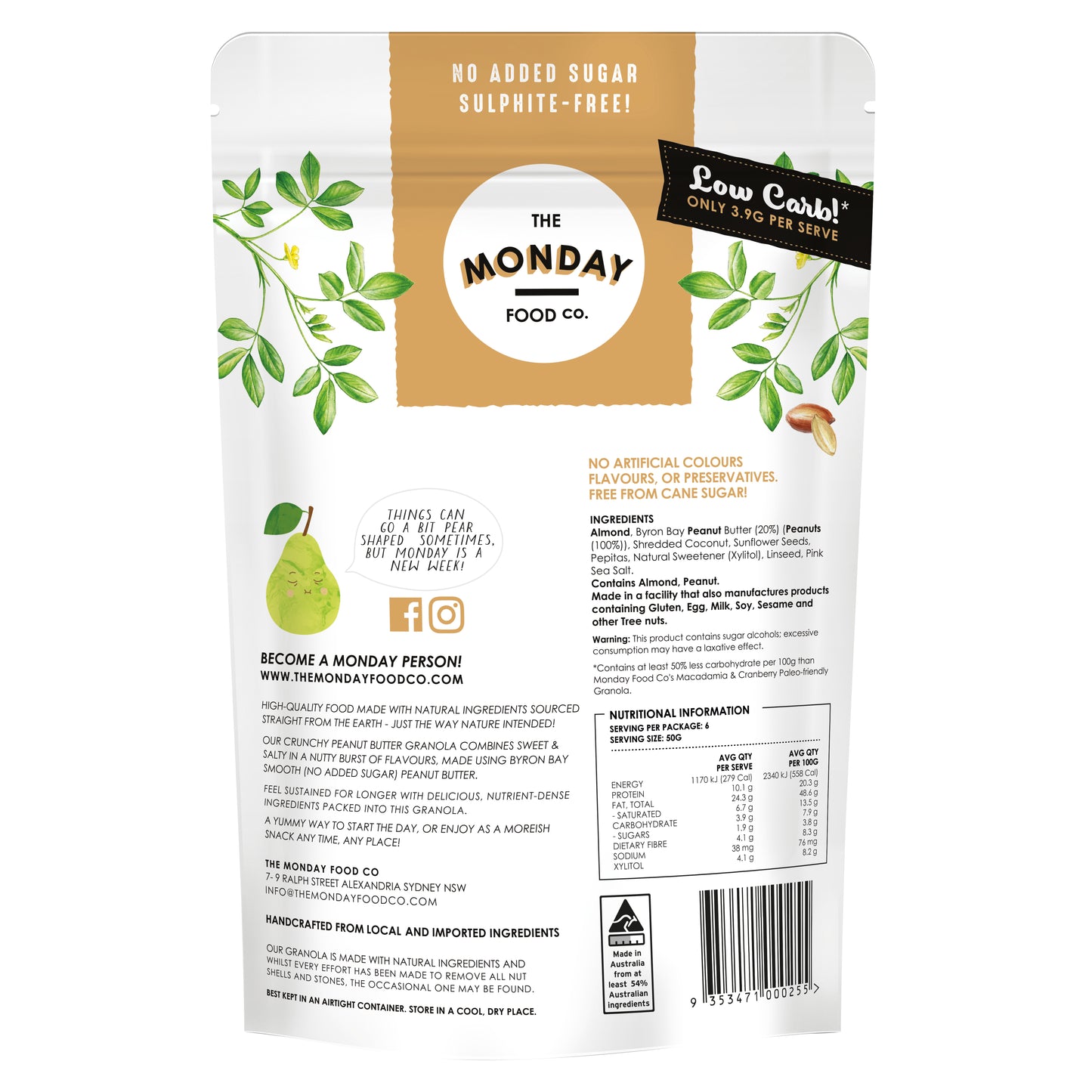 Crunchy Peanut Butter - Keto Granola (I'm Vegan)