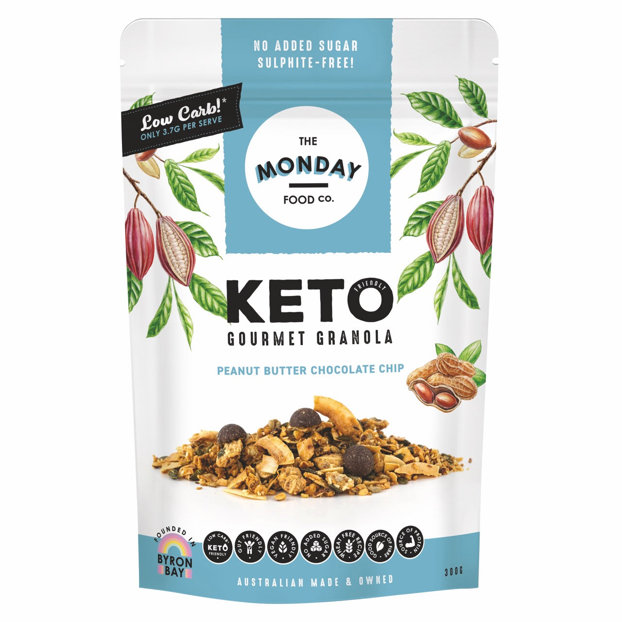 Peanut Butter Choc Chip- Keto Granola (I'm Vegan)