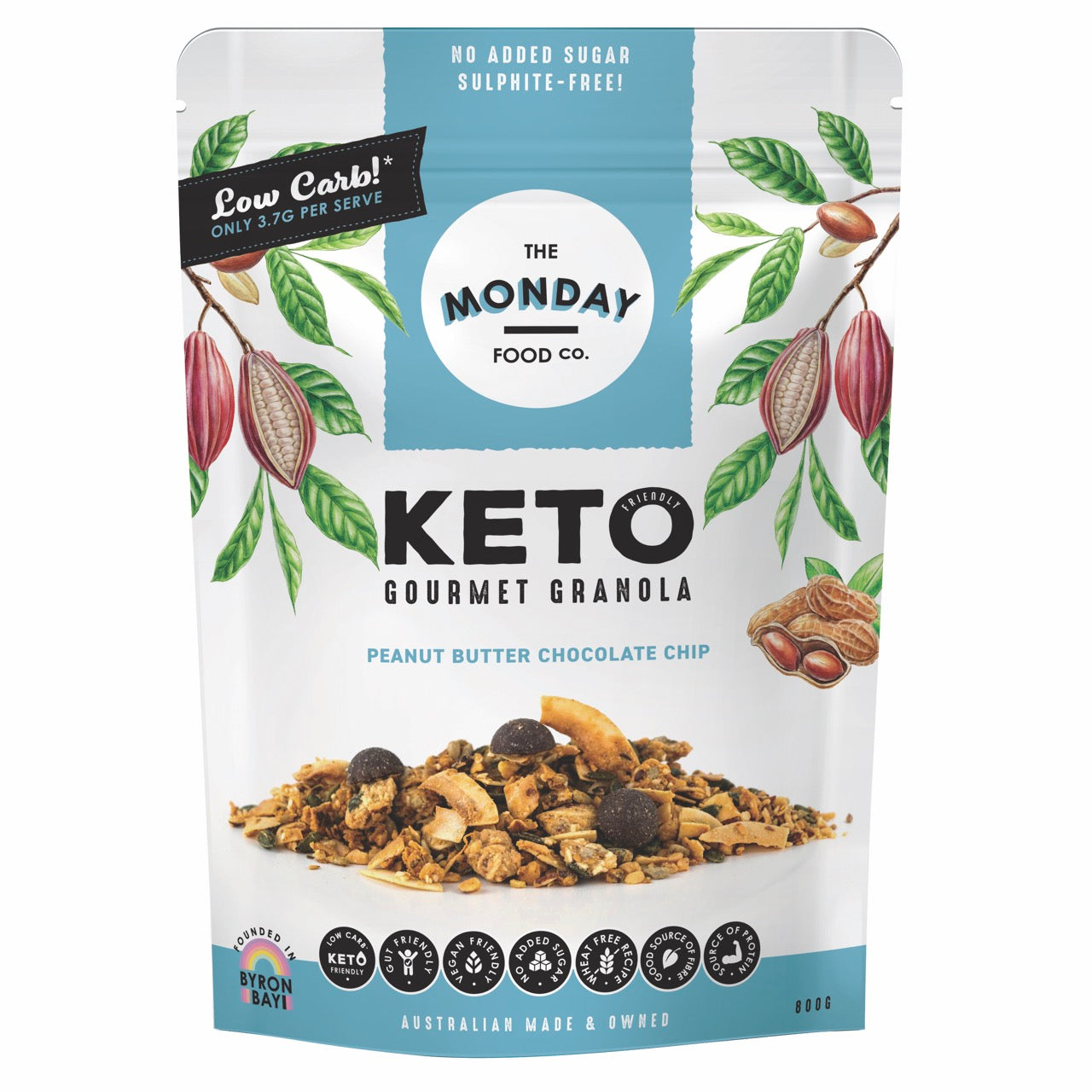 Peanut Butter Choc Chip- Keto Granola (I'm Vegan)