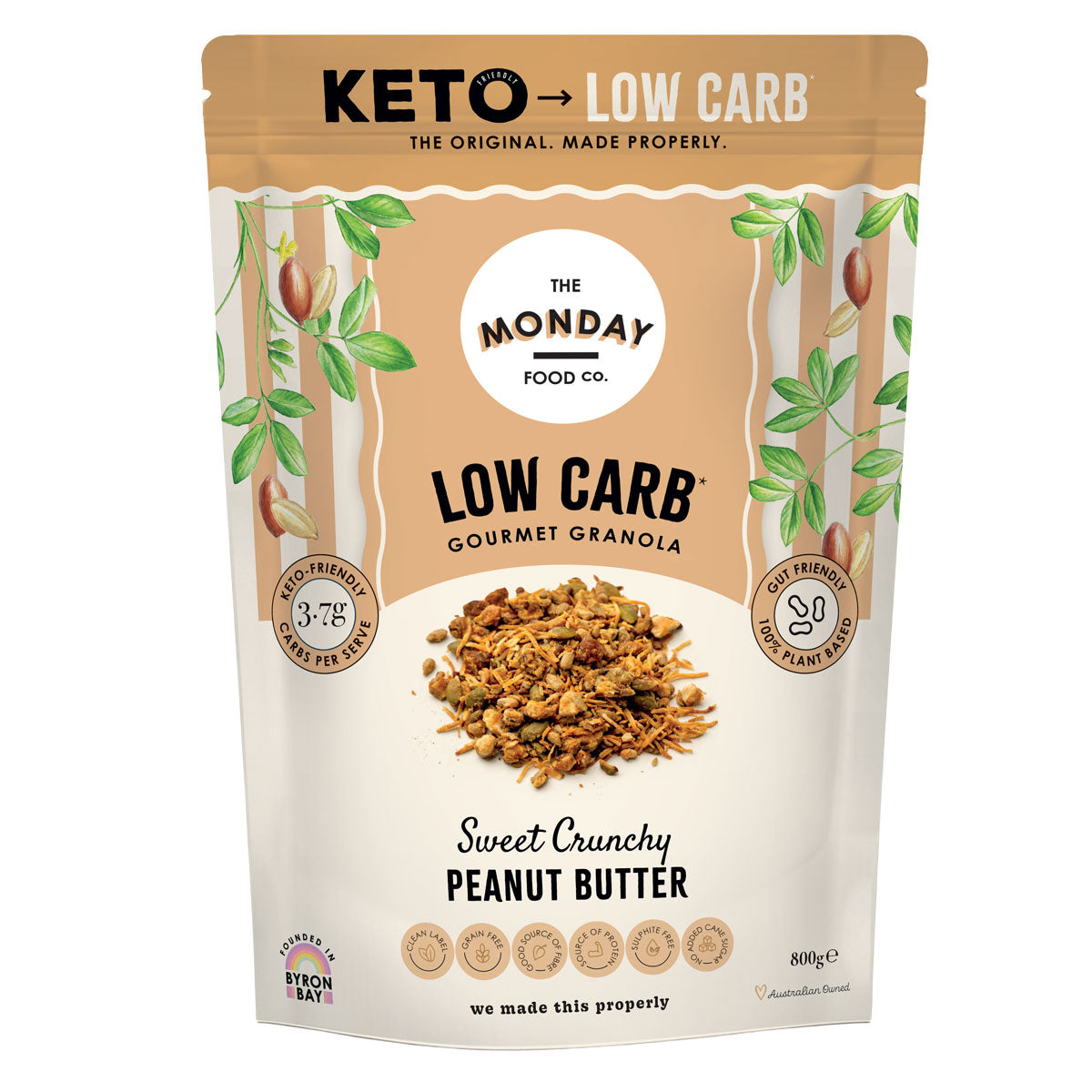 Crunchy Peanut Butter - Low Carb/Keto Granola (I'm Vegan)
