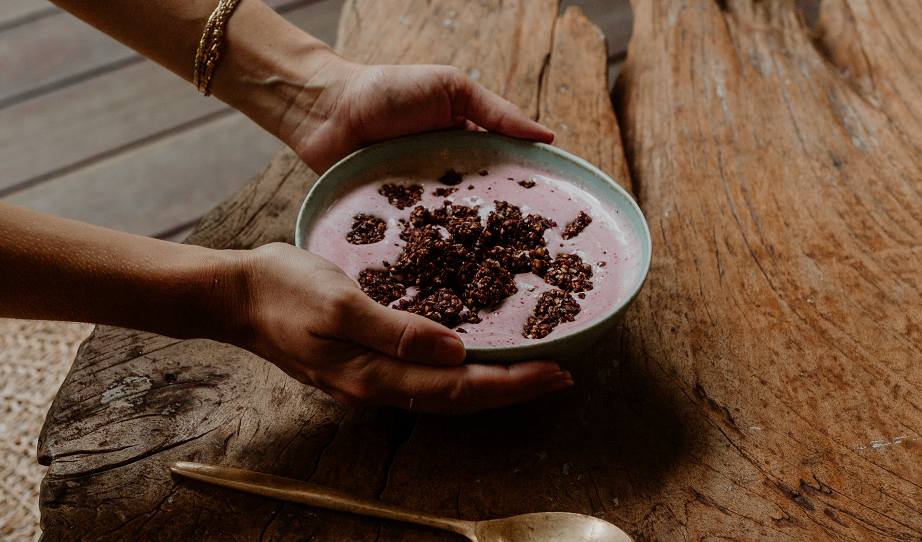 Vegan Keto Granola served with yoghurt